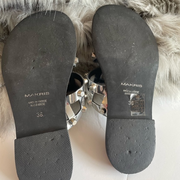 Makris silver caged and stud flat sandal - Picture 5 of 7